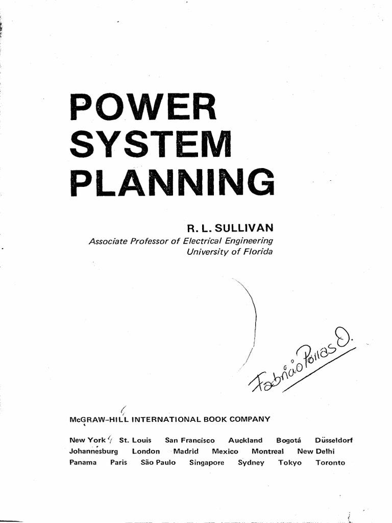 (R L Sullivan) Power System Planning PDF Energy Development