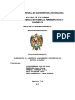 Elaboración de La Matriz de Alineamiento Priorización Del Distrito de Quinua