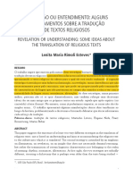 Revelação ou entendimento na tradução de textos religiosos