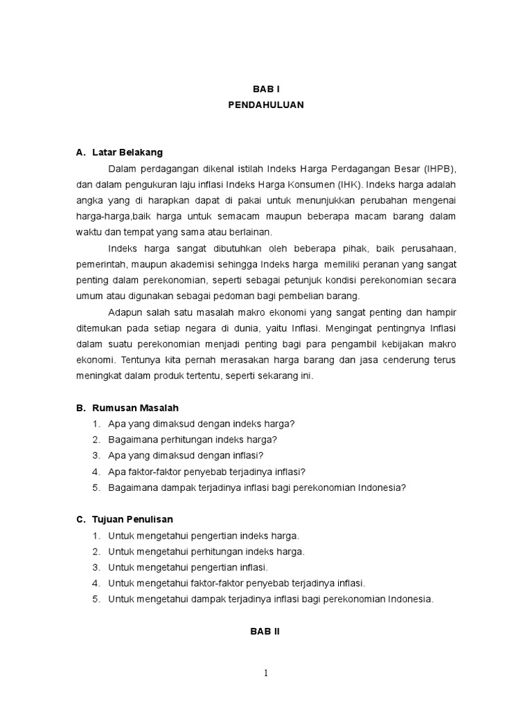 Apa yang dimaksud dengan inflasi