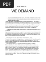 As Students We Demand UVM Sept. 25 