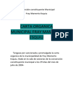 Carta Organica Municipalidad