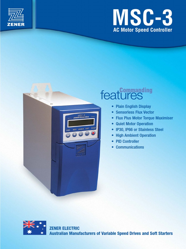 Zener MSC 3 Brochure PDF Power Supply Engines