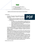 Proposal For Application of Results Related To Fiscal Year 2014