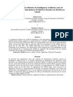 Aplicación de dos Métodos de Inteligencia Artificial y uno de Gradiente para Controladores Predictivos Basados en Modelo no Lineal