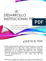 Plan de Desarrollo Institucional Pdi Presentacion