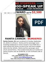 Ranita Cannon Crime Stoppers Poster