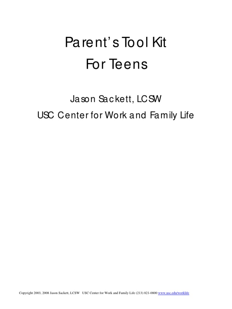 Parents Teen Tools | PDF | Reinforcement | Adolescence