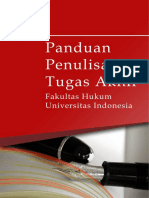 Panduan Penulisan Tugas Akhir Fakultas Hukum Universitas Indonesia