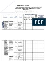 Matriz de Validación