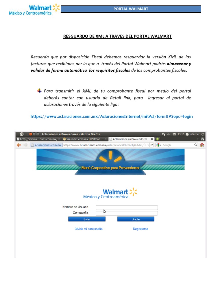 Resguardo XML en Portal Walmart | PDF | Zip (formato de archivo ...