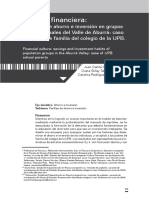 Dialnet CulturaFinancieraPatronesDeAhorroEInversionEnGrupo 2668703 PDF