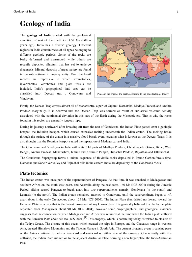 Geology of India | PDF | Earth Sciences | Geology