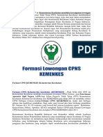 CPNS Terbaru Bagi Pegawai Tidak Tetap (PTT) - Kementerian Kesehatan Membutuhkan