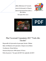 Informe Plan Vacacional Comunitario