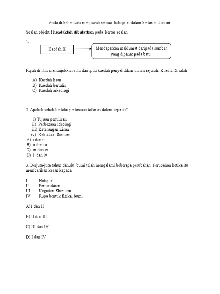 Soalan Sejarah Ting 1 Mac 2017 Pdf