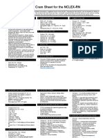 Nursing Cram Sheet For The NCLEX-RN: Testinformation