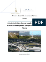 Guía Metodológica General para La Formulación y Evaluación de Programas y Proyectos de Inversión Pública