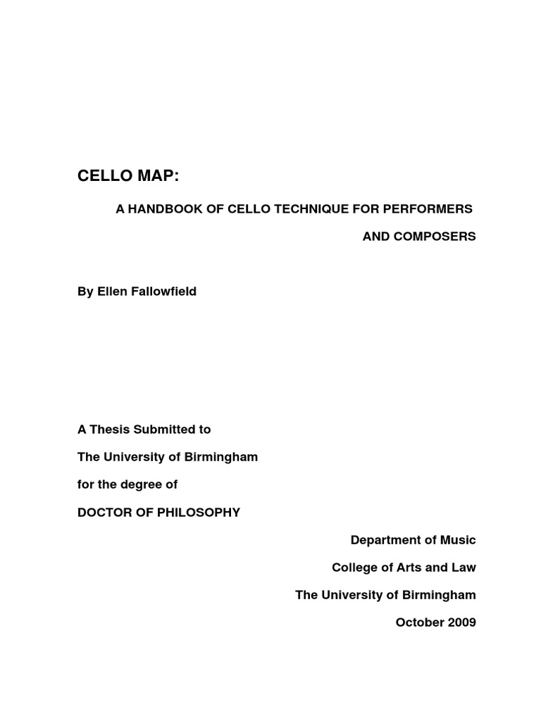 Extended Techniques For Cello PDF | PDF | String Instruments | Cello