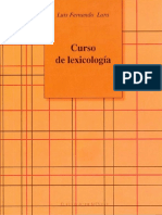 Lara, Luis Fernando. Curso de Lexicología. Colmex