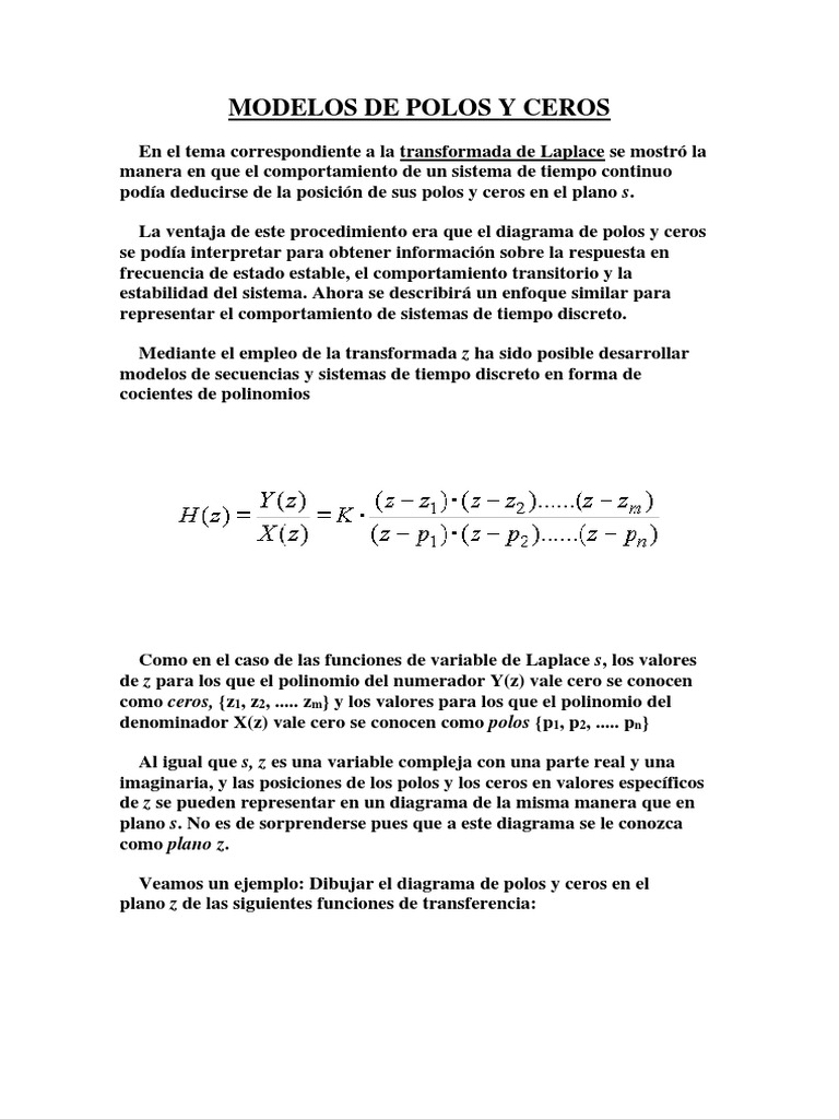 Modelos de Polos y Ceros | PDF | Secuencia | Muestreo (procesamiento de