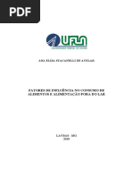 DISSERTAÇÃO_Fatores de Influência No Consumo de Alimentos e Alimentação Fora Do Lar