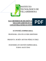 Criterios de Decisionn Basados Exclusivamente en Las Concentraciones Economicas