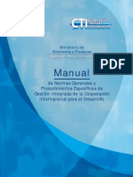 Manual de  Normas Generales y Procedimientos Específicos de  Gestión Integrada de la Cooperación Internacional para el Desarrollo