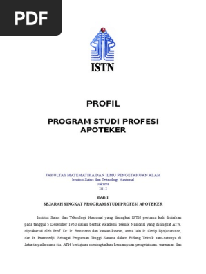 Profil Program Studi Profesi Apoteker Fmipa 1 Doc