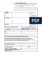 Project Services Project Request Form 