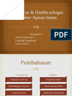 Al-Qur'an & Hadits Sebagai Sumber Ajaran Islam