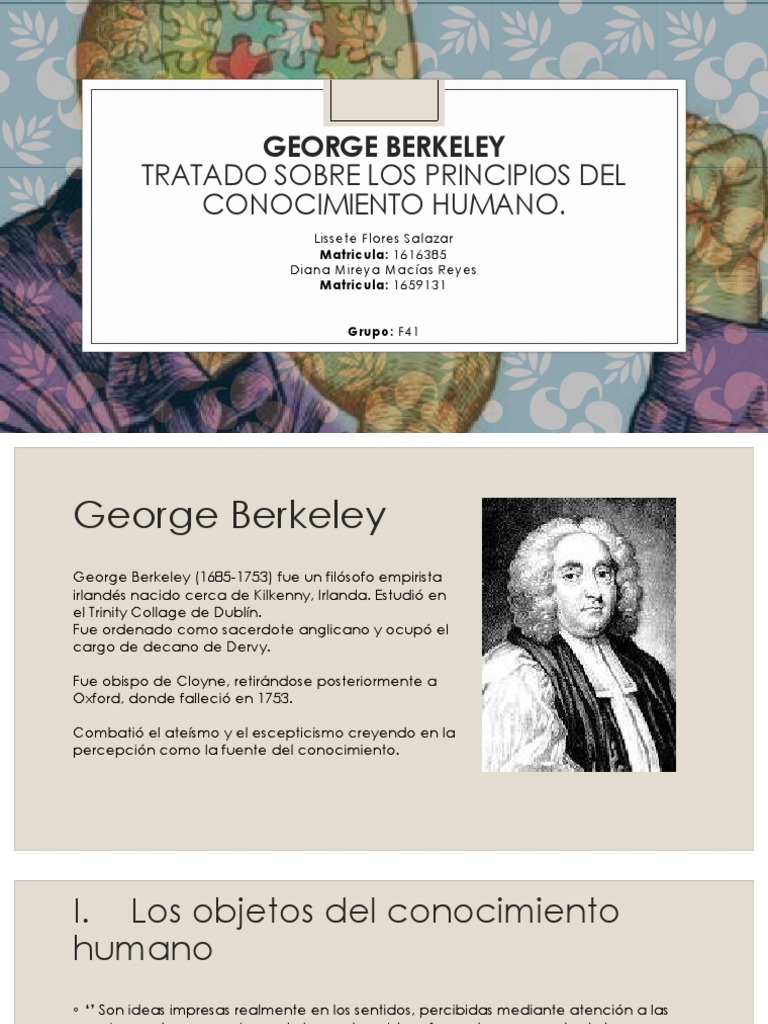 George Berkeley | PDF | Existencia | Filosofía
