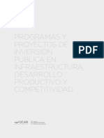 Programas y Proyectos de Inversión Pública en Infraestructura, Desarrollo Productivo y Competitividad