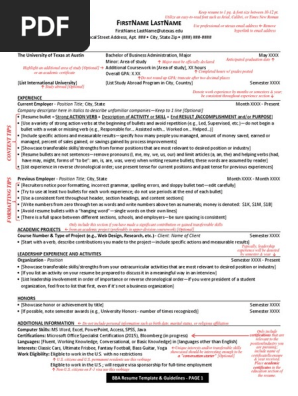 F16MASTER Resume Template Fall 2016