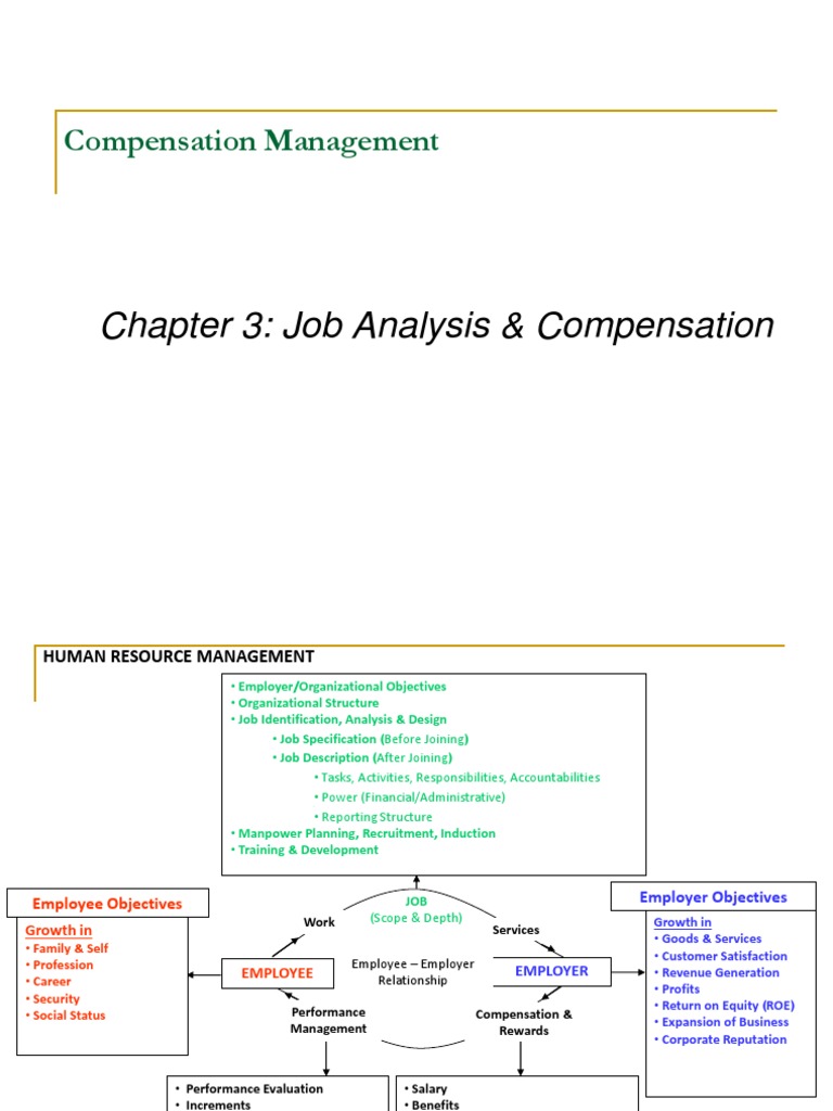 Job analysis compensation decisions