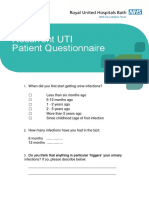 UTI Pathway Patient Questionnaire