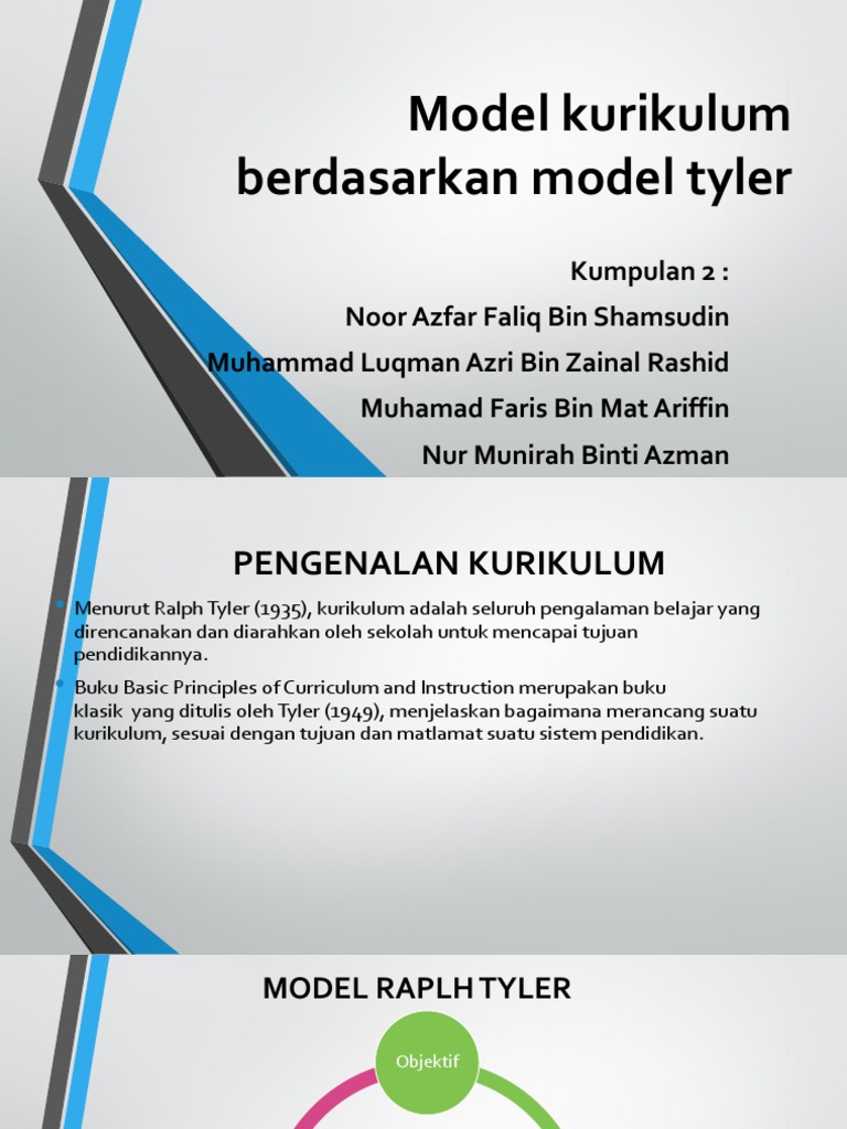 Model Kurikulum Berdasarkan Model Tyler-1 | PDF