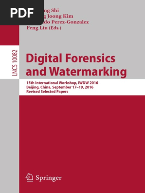 2016 - Digital Forensics and Watermarking | PDF | Applied