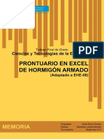 Prontuario - en - Excel - HA - Memoria (Castellano) PDF