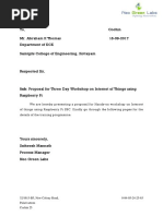 Proposal On IOT Using Raspberry Pi