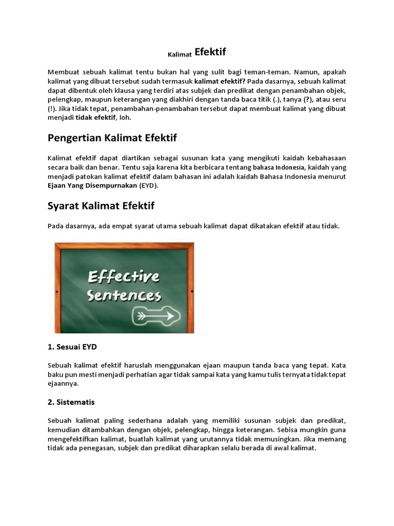 Kalimat Efektif