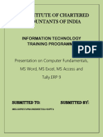 The Institute of Chartered Accountants of India: Information Technology Training Programme