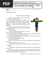 5 Ano LP _ Ficha Sobre Silabas e Acentuacao