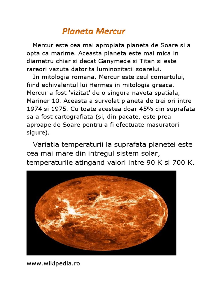 Planet Mercur | PDF