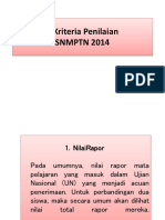 Kriteria Penilaian SNMPTN 2014
