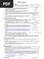 Assignment Kinematics I