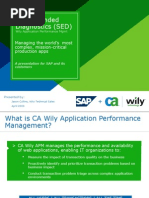 SAP Extended Diagnostics (SED) : Managing The World's Most Complex, Mission-Critical Production Apps