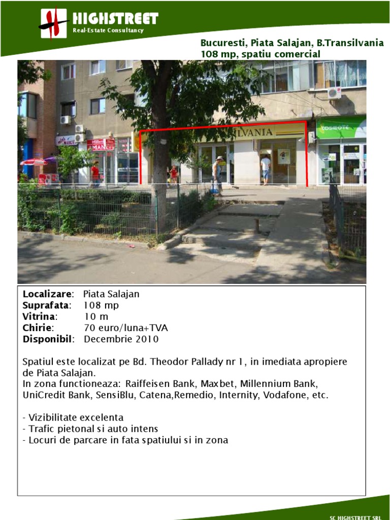 Bucuresti Piata Salajan Banca Transilvania 108 Mp