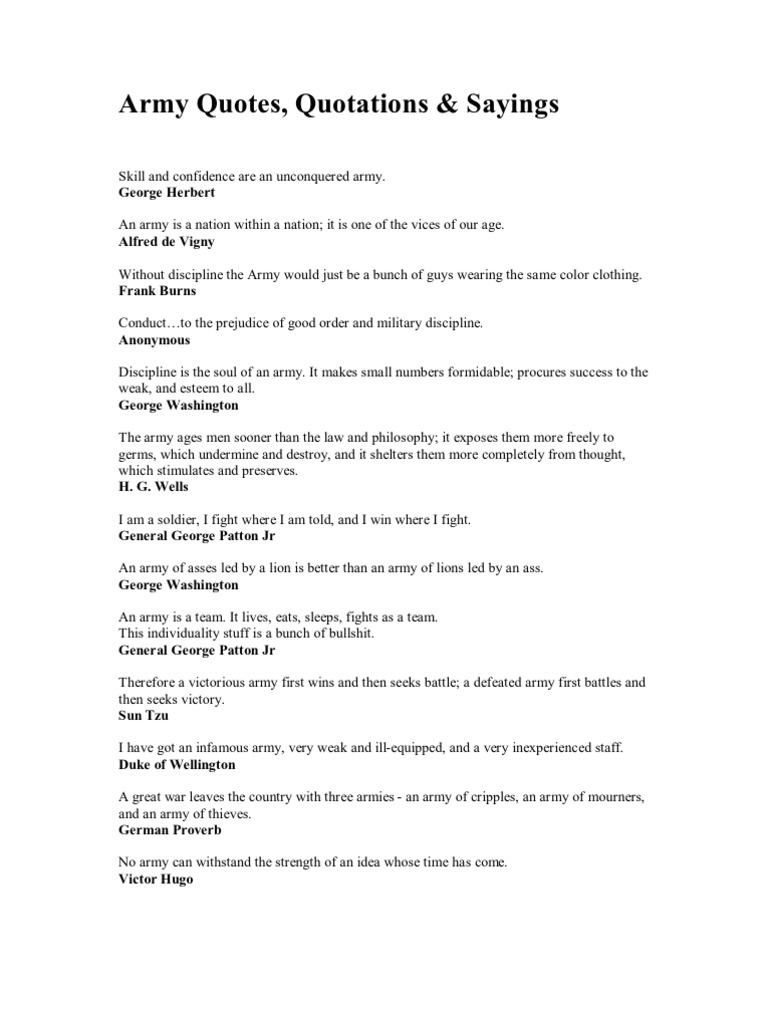 Army Quotes | Military | Politics