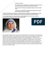 Biografía Corta de La Madre Teresa de Calcuta